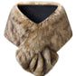 Women Luxury Faux Fur Coat Jackets Wrap Cape Shawl for Wedding Party