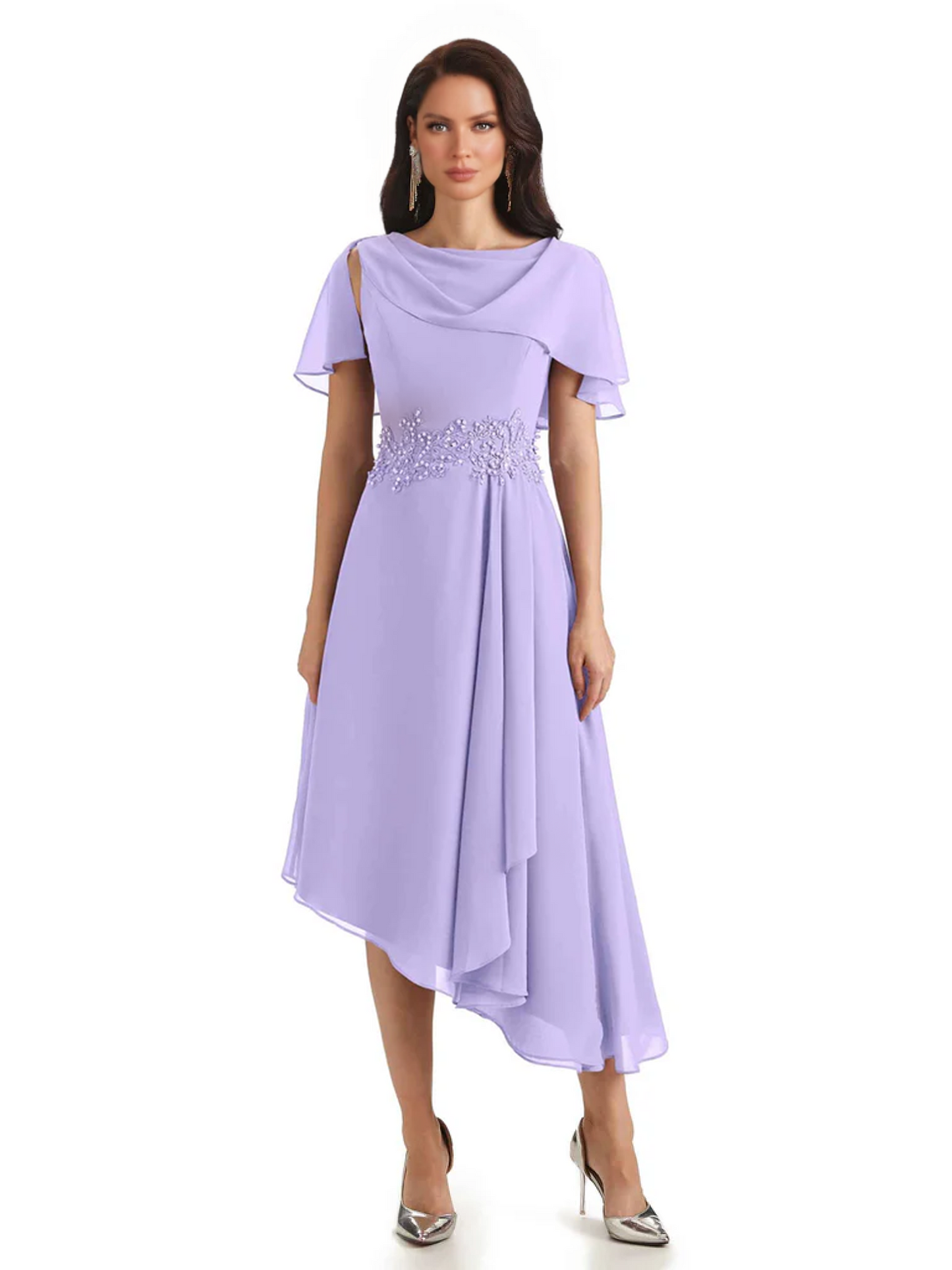 Elegant Tea-length Gown Trending 2026 Styles with Asymmetric Hem