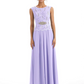 Mother of the Bride Dress Floor-Length Chiffon Gown with Embroidered Lace Bodice