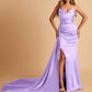 Lilac Mismatched Sexy Silky Satin Mermaid Long Bridesmaid Dresses Online