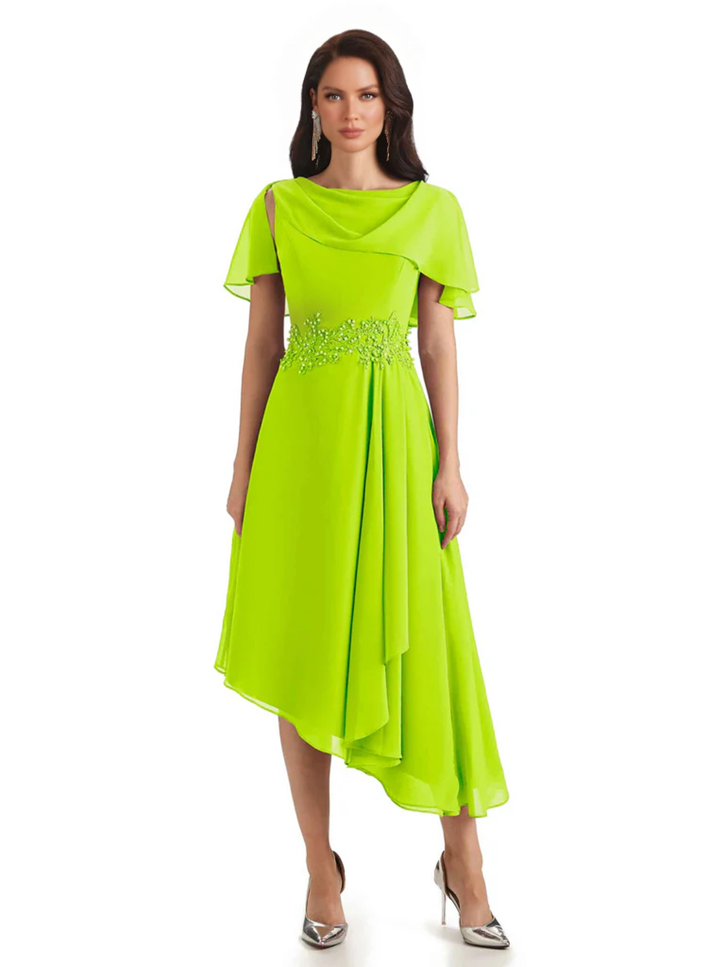 Elegant Tea-length Gown Trending 2026 Styles with Asymmetric Hem