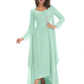Elegant Asymmetric Neck Long A-Line Chiffon Mother of the Brides Dresses Mom Outfit