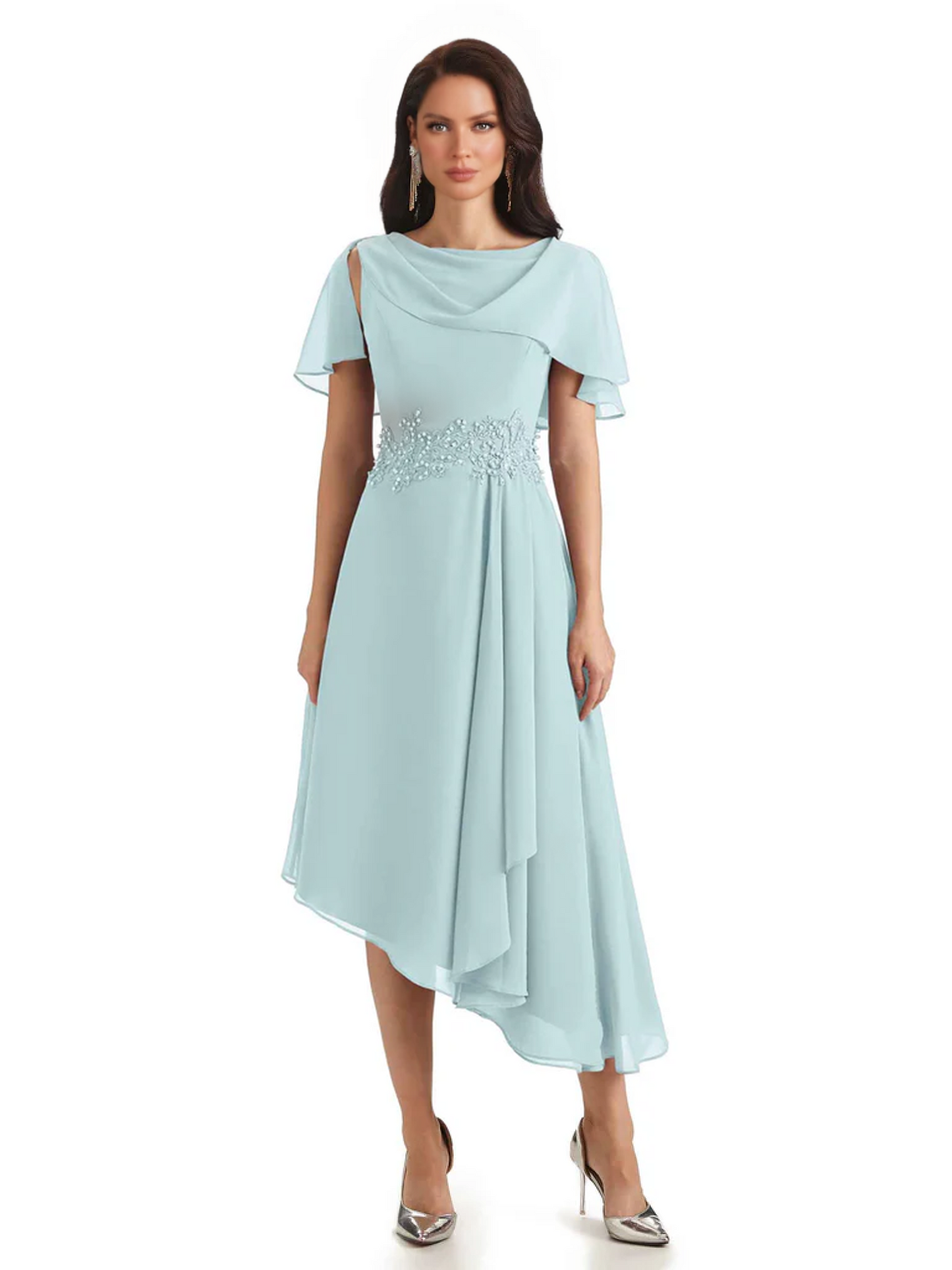 Elegant Tea-length Gown Trending 2026 Styles with Asymmetric Hem