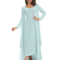 Elegant Asymmetric Neck Long A-Line Chiffon Mother of the Brides Dresses Mom Outfit