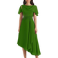 Elegant Tea-length Gown Trending 2026 Styles with Asymmetric Hem