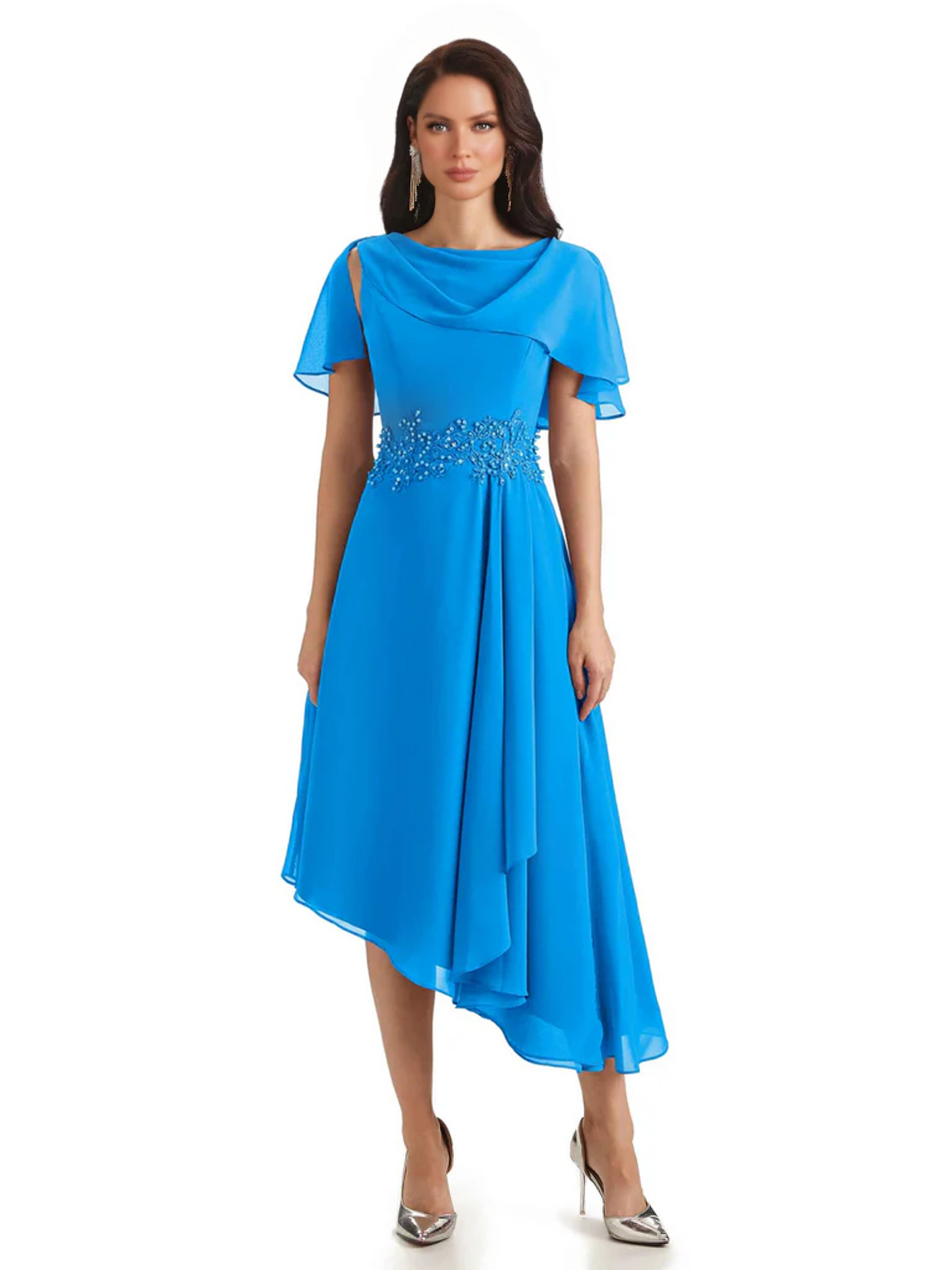 Elegant Tea-length Gown Trending 2026 Styles with Asymmetric Hem