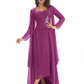 Elegant Asymmetric Neck Long A-Line Chiffon Mother of the Brides Dresses Mom Outfit