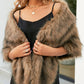 Faux Fur Shawl Wrap Stole Shrug Winter Bridal Wedding Cover Up