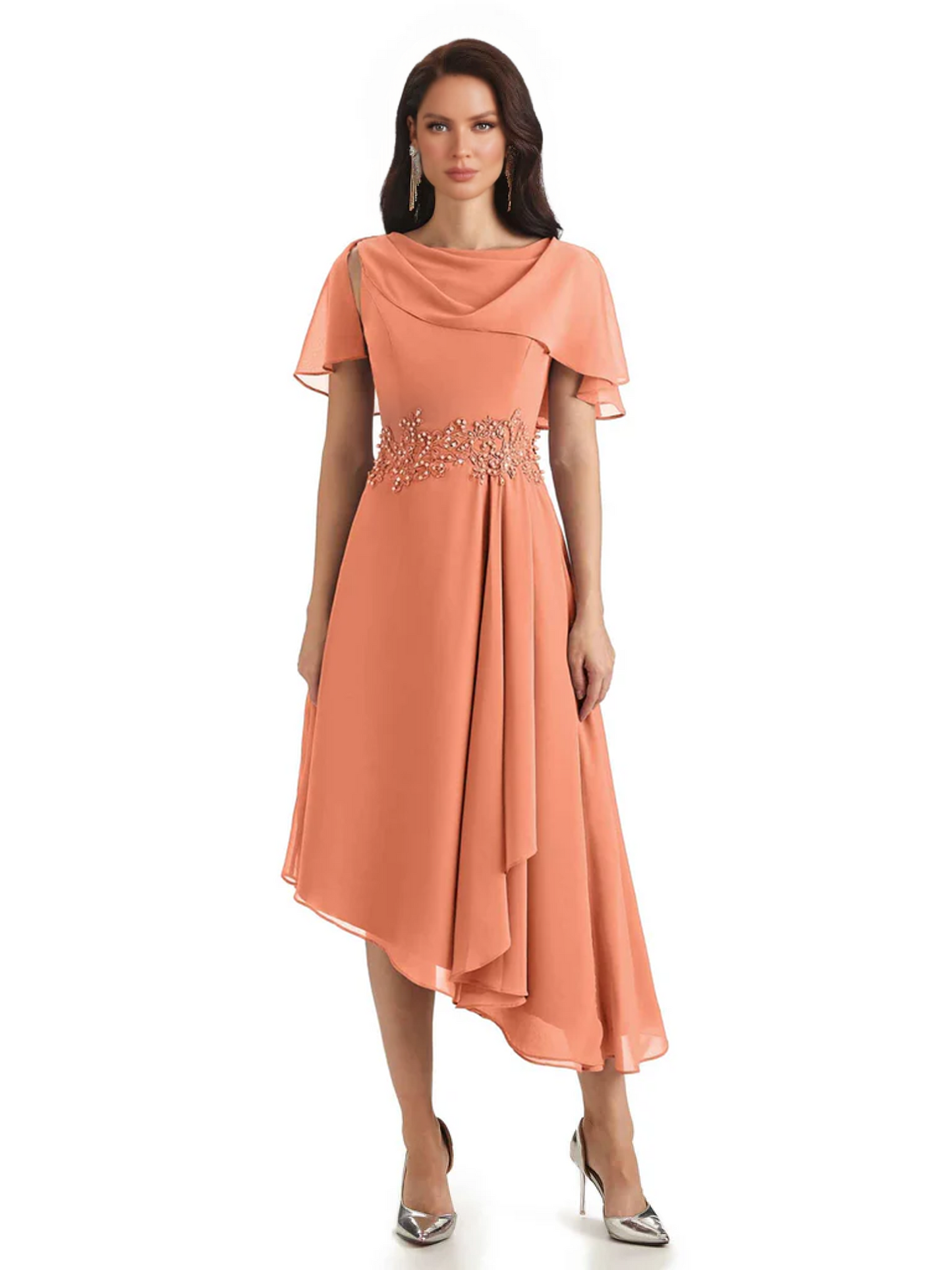 Elegant Tea-length Gown Trending 2026 Styles with Asymmetric Hem