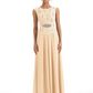 Mother of the Bride Dress Floor-Length Chiffon Gown with Embroidered Lace Bodice