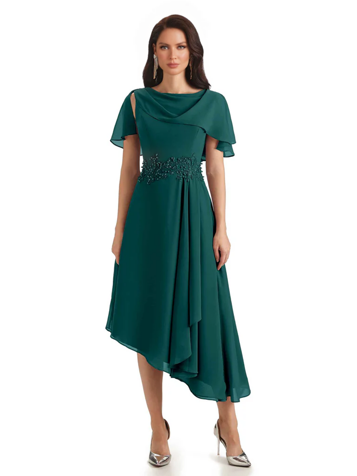 Elegant Tea-length Gown Trending 2026 Styles with Asymmetric Hem