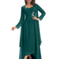 Elegant Asymmetric Neck Long A-Line Chiffon Mother of the Brides Dresses Mom Outfit