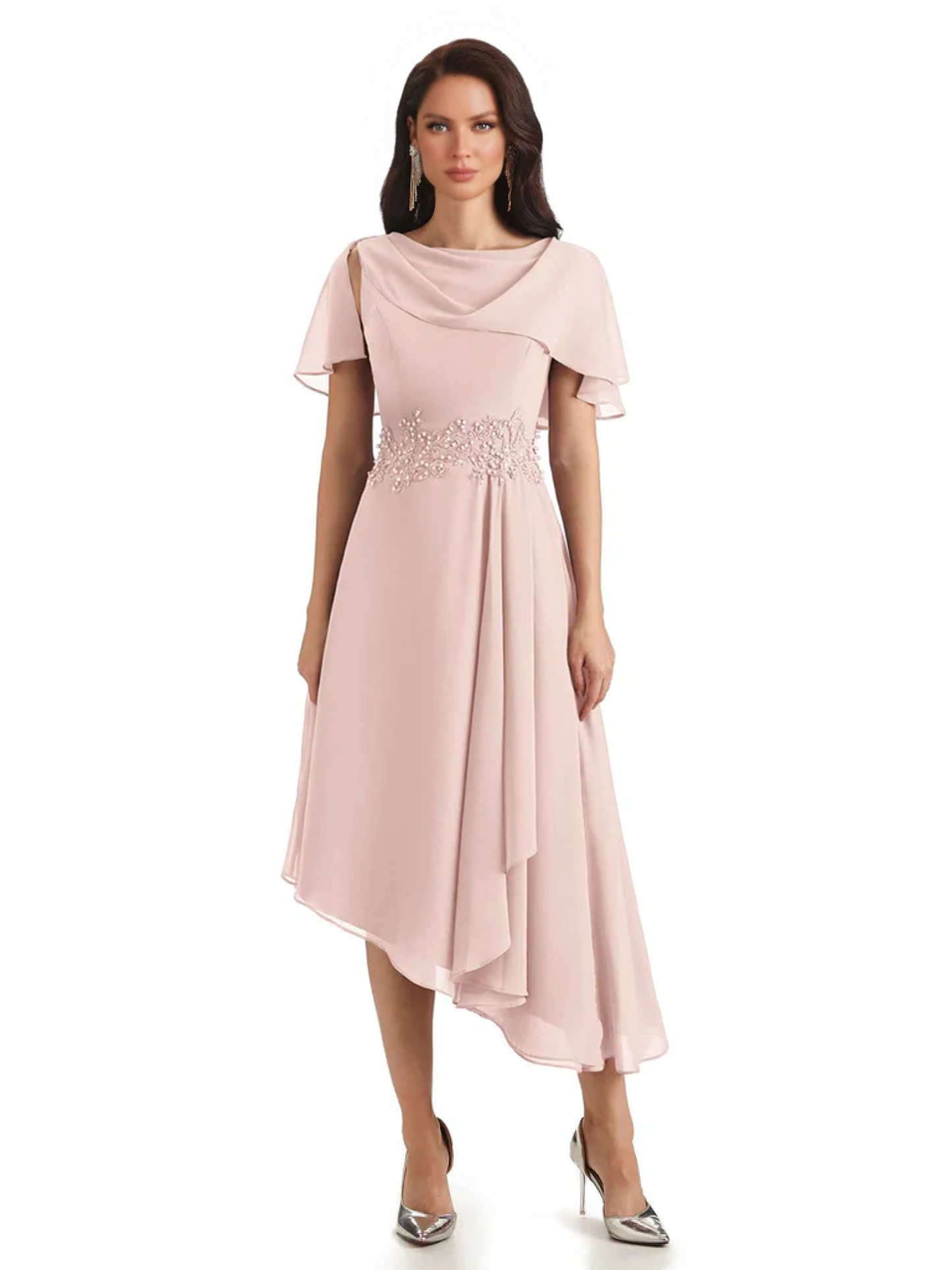 Elegant Tea-length Gown Trending 2026 Styles with Asymmetric Hem