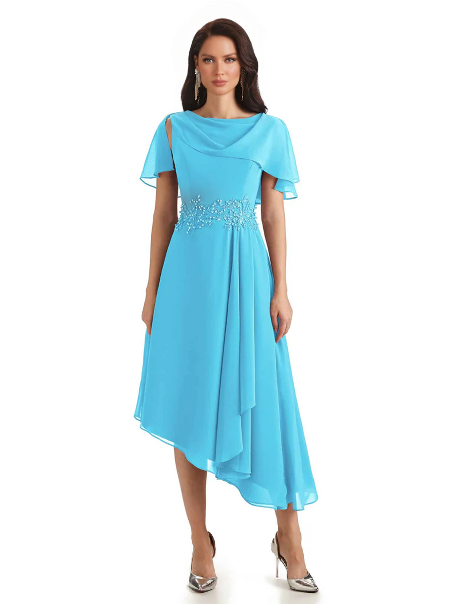 Elegant Tea-length Gown Trending 2026 Styles with Asymmetric Hem