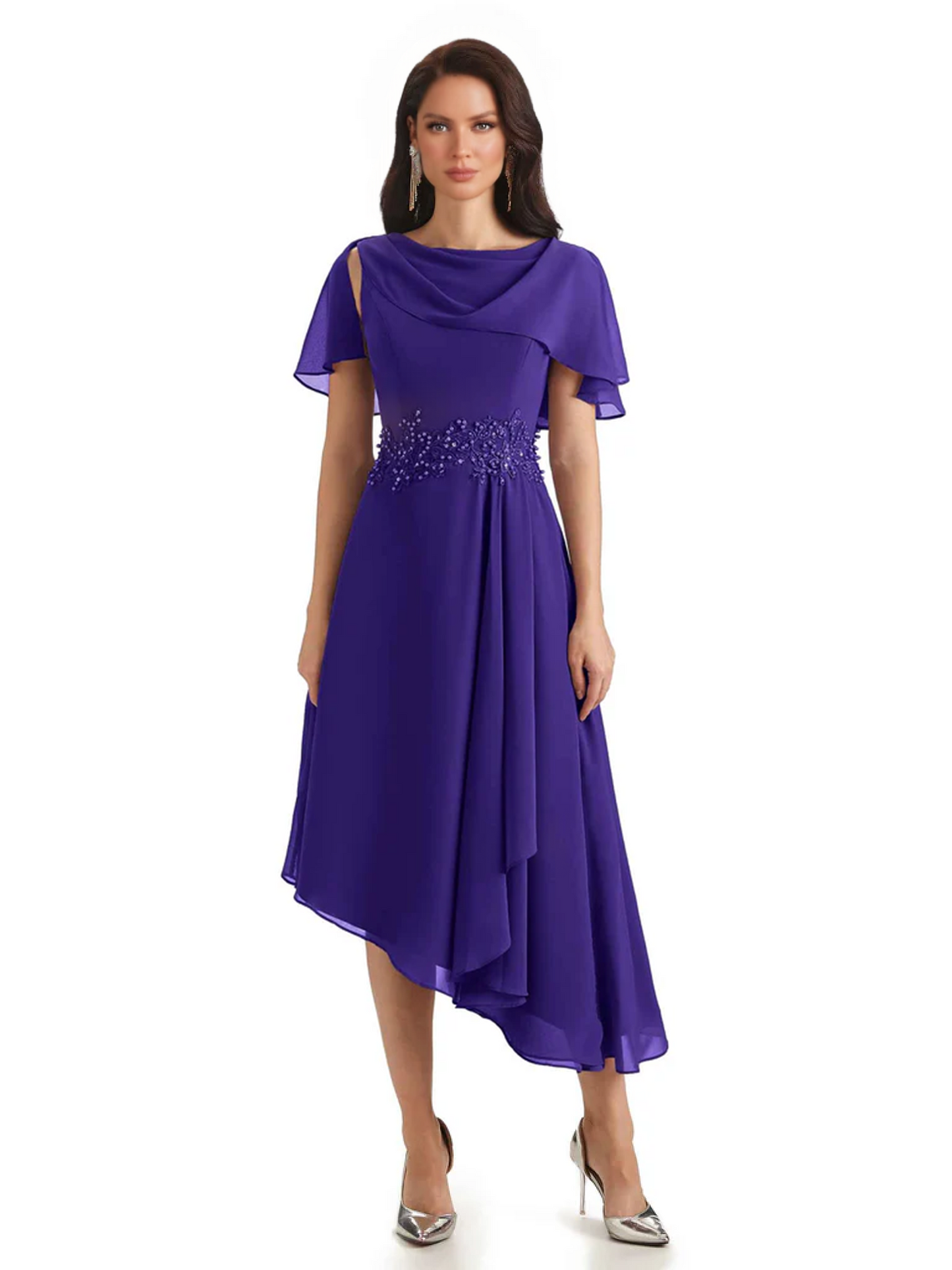Elegant Tea-length Gown Trending 2026 Styles with Asymmetric Hem
