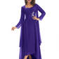Elegant Asymmetric Neck Long A-Line Chiffon Mother of the Brides Dresses Mom Outfit