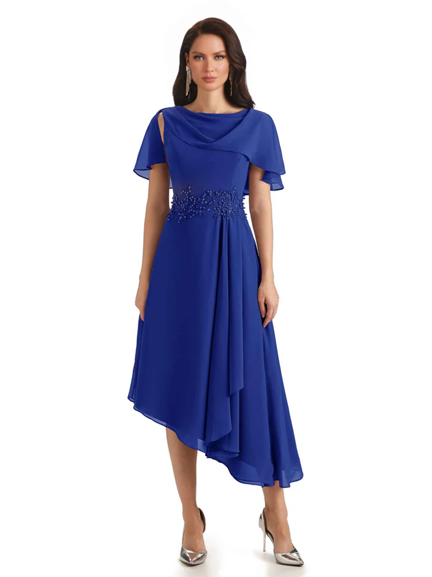 Elegant Tea-length Gown Trending 2026 Styles with Asymmetric Hem