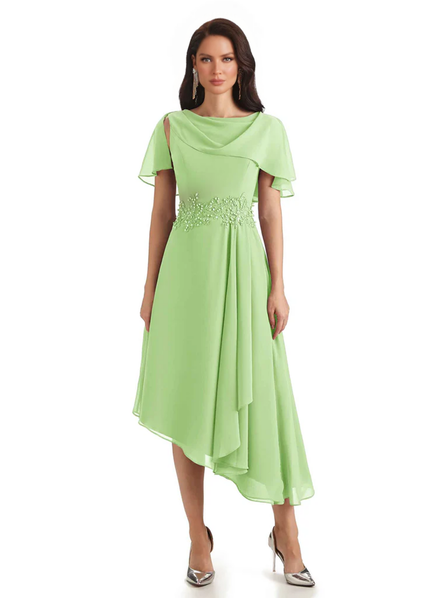 Elegant Tea-length Gown Trending 2026 Styles with Asymmetric Hem