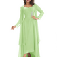 Elegant Asymmetric Neck Long A-Line Chiffon Mother of the Brides Dresses Mom Outfit