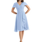 Mother of the Bride Dress Knee-Length V-Neck Chiffon Gown with Ruched Bodice