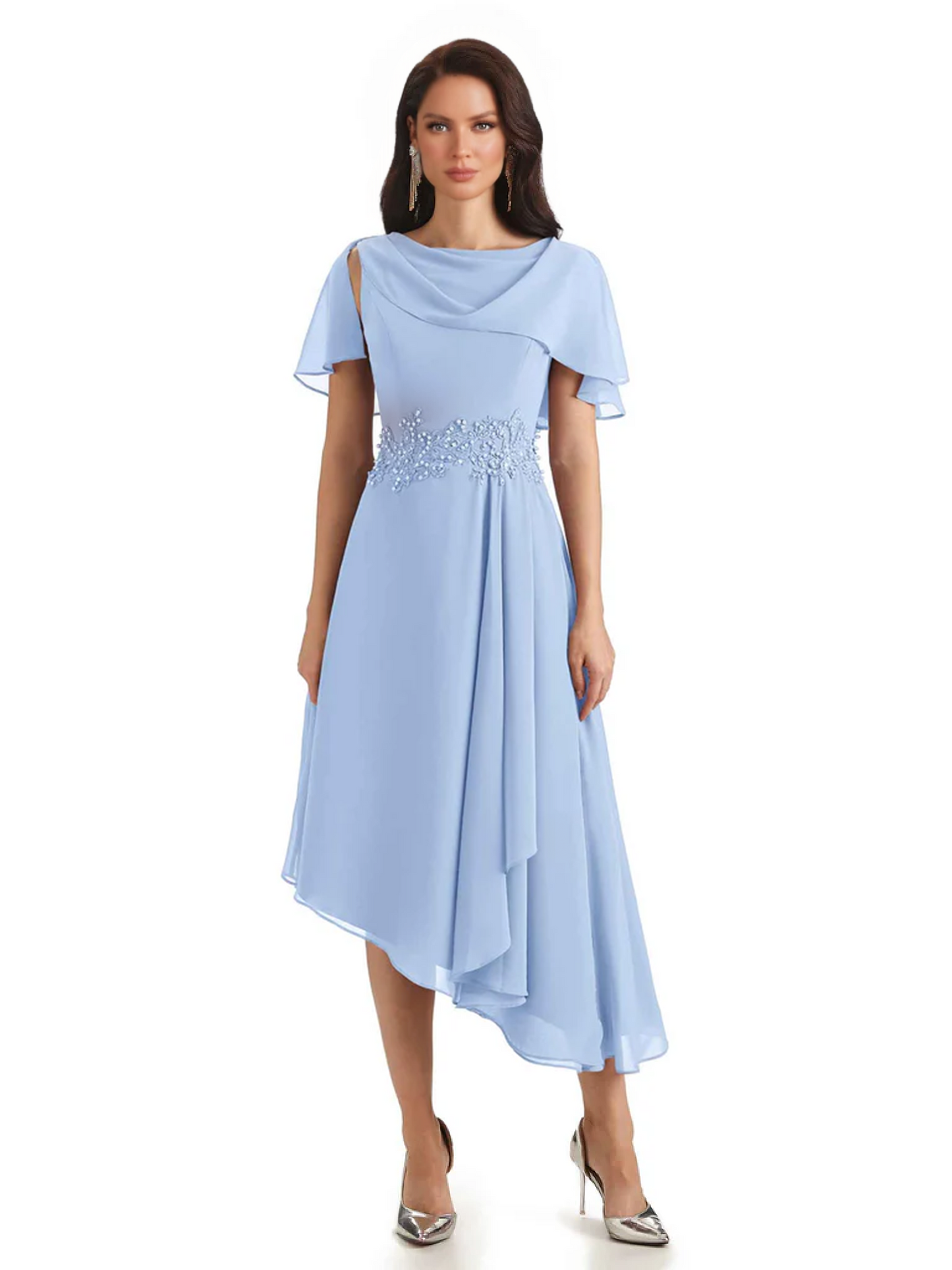 Elegant Tea-length Gown Trending 2026 Styles with Asymmetric Hem