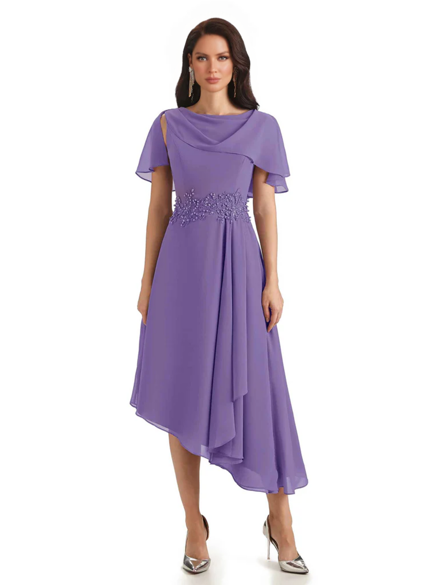 Elegant Tea-length Gown Trending 2026 Styles with Asymmetric Hem