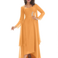 Elegant Asymmetric Neck Long A-Line Chiffon Mother of the Brides Dresses Mom Outfit