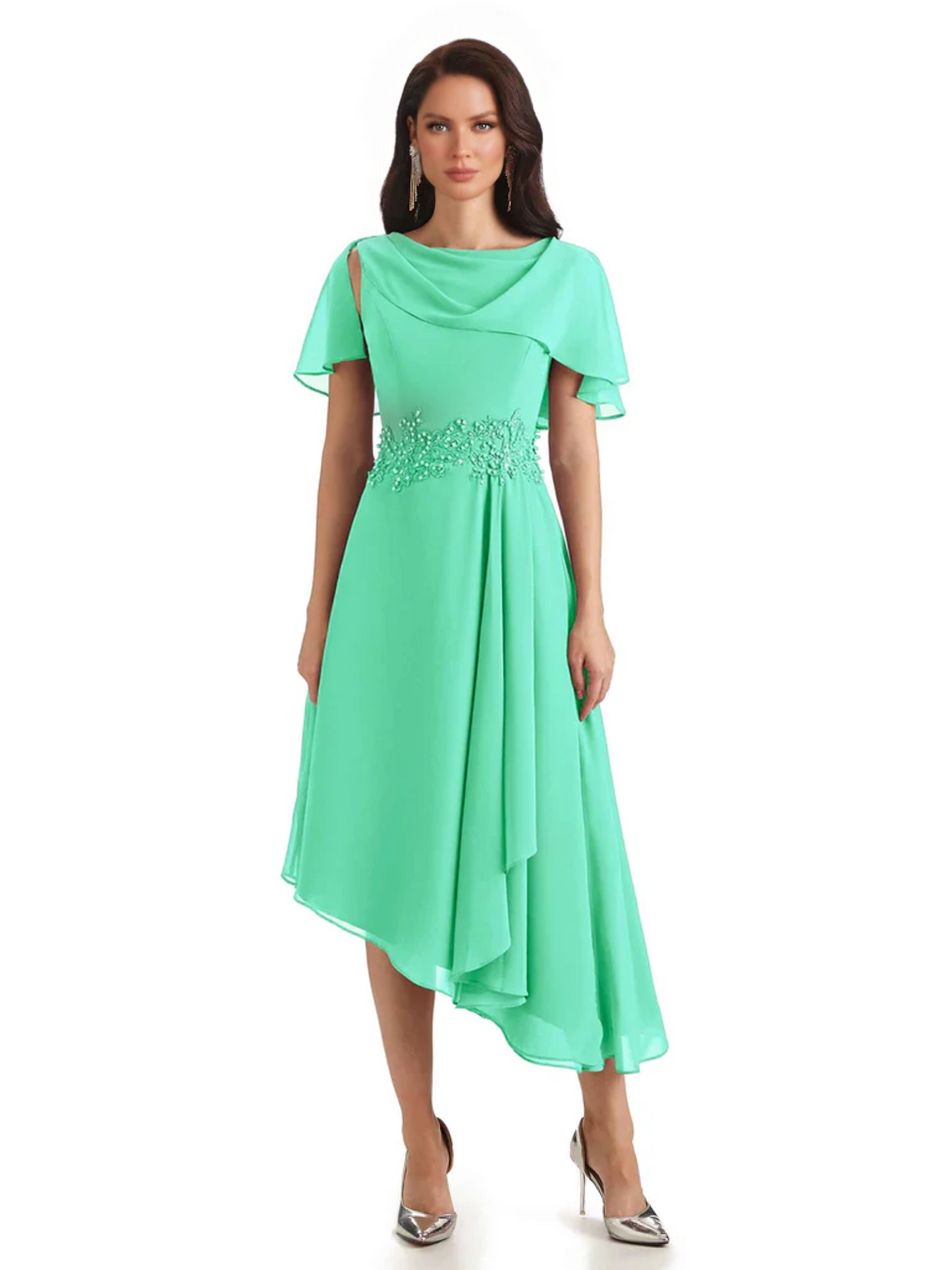 Elegant Tea-length Gown Trending 2026 Styles with Asymmetric Hem
