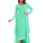 Elegant Asymmetric Neck Long A-Line Chiffon Mother of the Brides Dresses Mom Outfit