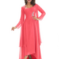 Elegant Asymmetric Neck Long A-Line Chiffon Mother of the Brides Dresses Mom Outfit