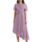 Elegant Tea-length Gown Trending 2026 Styles with Asymmetric Hem