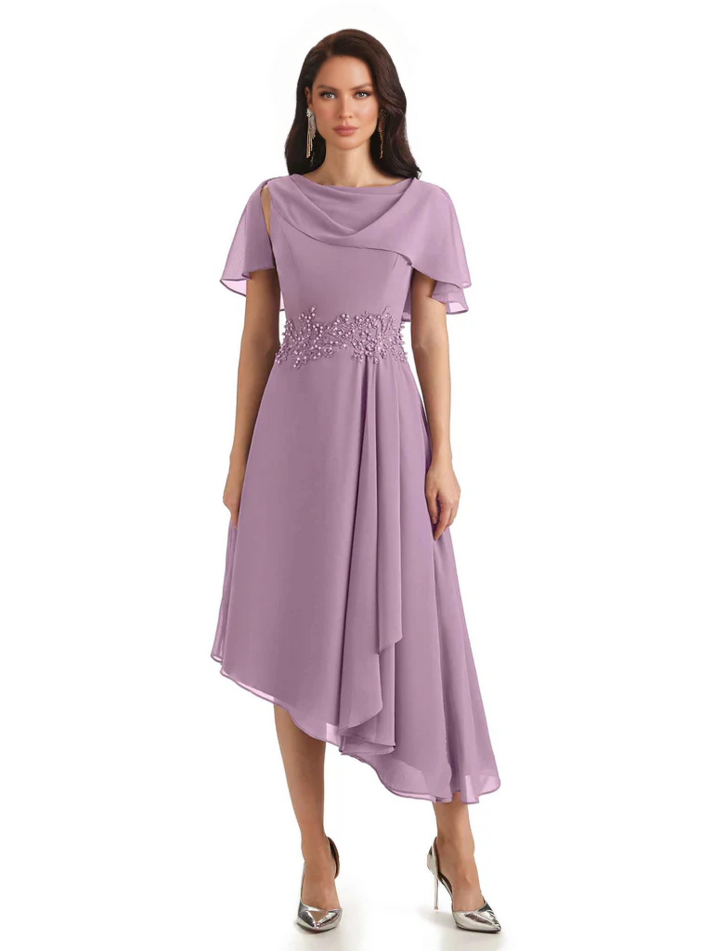 Elegant Tea-length Gown Trending 2026 Styles with Asymmetric Hem