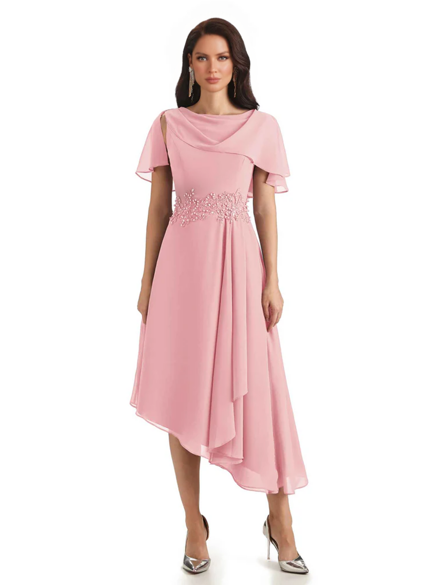 Elegant Tea-length Gown Trending 2026 Styles with Asymmetric Hem