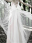 Elegant Tulle Bowknot For Woman with Long Train