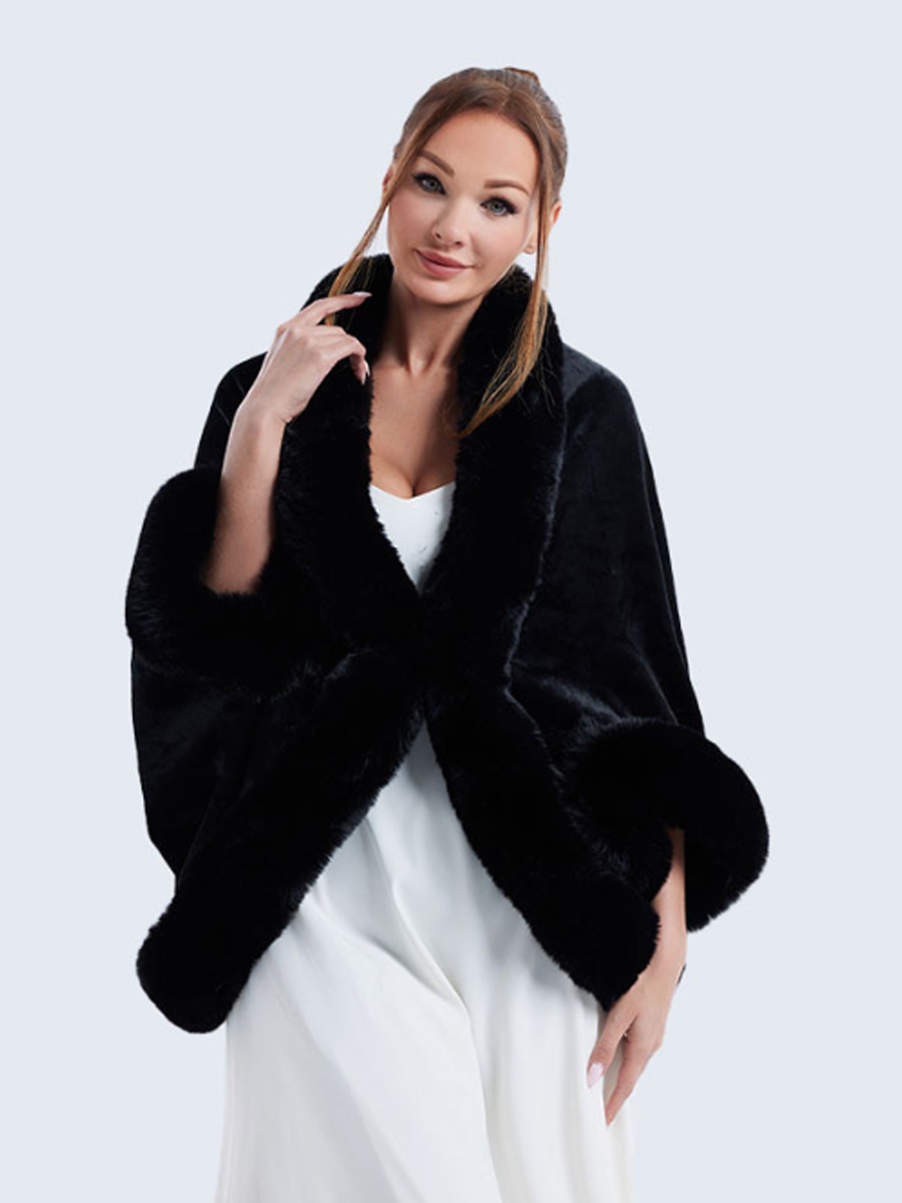 Faux Fur Shawl Wrap Stoles for Bridal Wedding Dresses  kiarelys