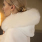 Hooded Faux Fur Shawl Wrap Stoles for Bridal Wedding Dresses
