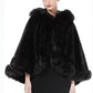 Hooded Faux Fur Shawl Wrap Stoles for Bridal Wedding Dresses