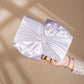 Bow Clutch Purses for Women Evening Bag Formal Vintage Satin Handbags for Bridal Wedding Party