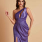 Sexy One Shoulder Soft Satin Side Slit Floor-Length Mermaid Bridesmaid Dresses