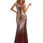 Sparkly Sequin Mermaid Sleeveless Long Wedding Guest Dresses