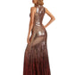 Sparkly Sequin Mermaid Sleeveless Long Wedding Guest Dresses