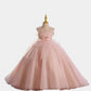 Flower Girls Pink Elegant A-line Princess Gown for Wedding Kids Tutu Dress