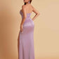 Sexy Strapless Soft Satin Side Slit Floor-Length Mermaid Bridesmaid Dresses