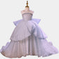 Flower Girls Rhinestone Fairytale A-line Luxury Princess Gown for Wedding Kids Dress