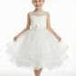 Simple Satin Flower Girl Dress Sleeveless Skirt Elegant A-Line Flower Birthday Dresses