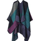 Women's Printed Shawl Wrap Fashionable Open Front Poncho Cape