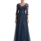 Lace Applique Mother of the Brides Dresses Floor Length for Wedding