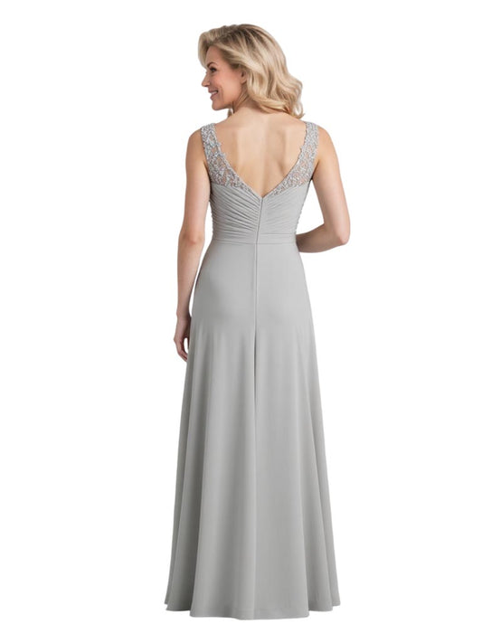 Sleeveless Slit Mother of The Bride Dresses A-line Wedding Formal Gowns