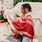 Women's Travel Plaid Shawl Wrap Open Front Poncho Cape for Fall Winter