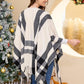 Women's Travel Plaid Shawl Wrap Open Front Poncho Cape for Fall Winter